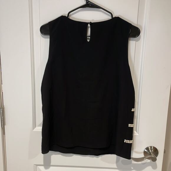 Talbots beaded striped blouse black size 8 - Picture 7 of 7